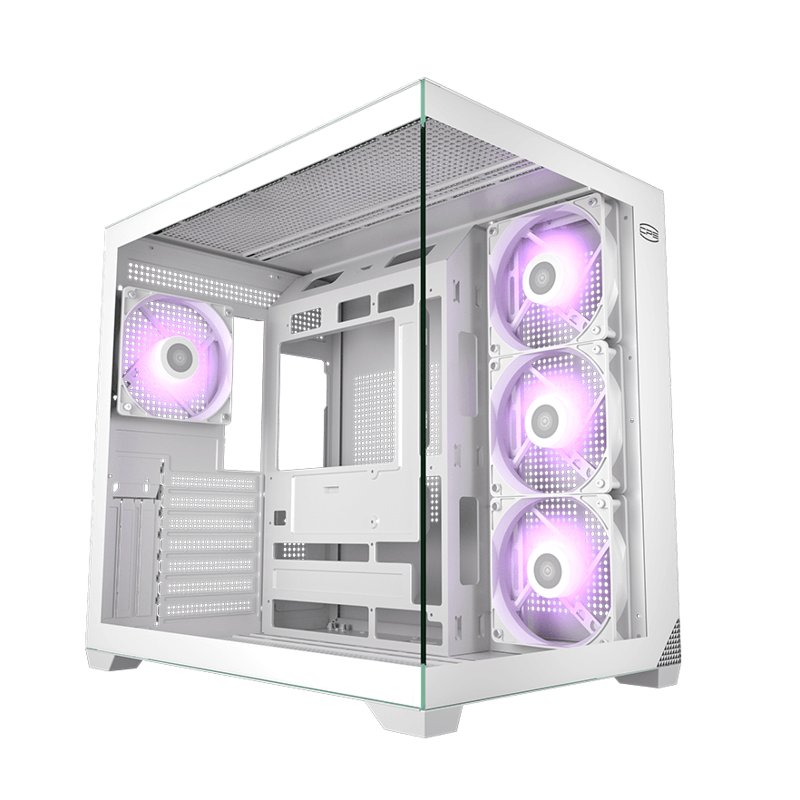 Корпус для ПК PcCooler C3T700 ARGB WH, Midi Tower, белый, под ATX, mATX, Mini-ITX, подсветка ARGB