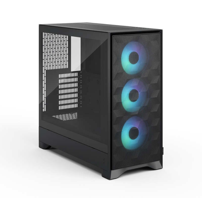 Корпус для ПК Fractal Design Pop 2 Air TG RGB, Midi Tower, чёрный, под ATX, mATX, mITX, подсветка ARGB, фото 2