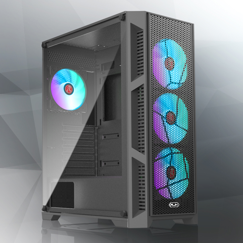 Корпус для ПК Raijintek ARCADIA III-MS4, Midi Tower, чёрный, под ATX, mATX, Mini-ITX, подсветка ARGB, фото 20