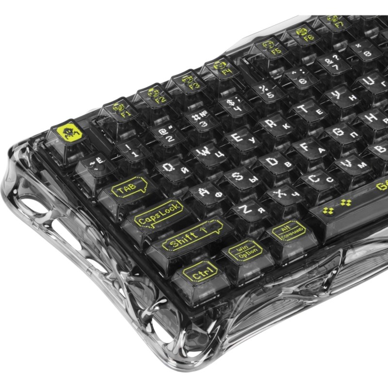 Клавиатура Gravastar Mercury K1 Lite XTAL BLK RU, USB-A, Bluetooth, радиоканал, механические, чёрный, фото 3