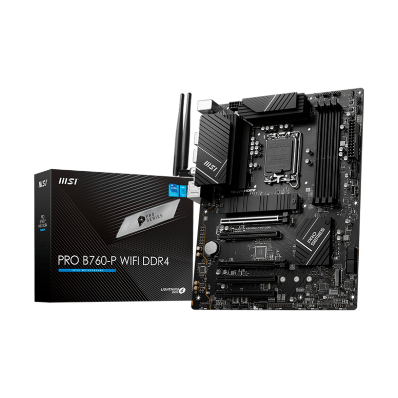 Материнская плата MSI INTEL B760 s1700, LGA1700, ATX, DDR4, DIMM, 128 ГБ ОЗУ
