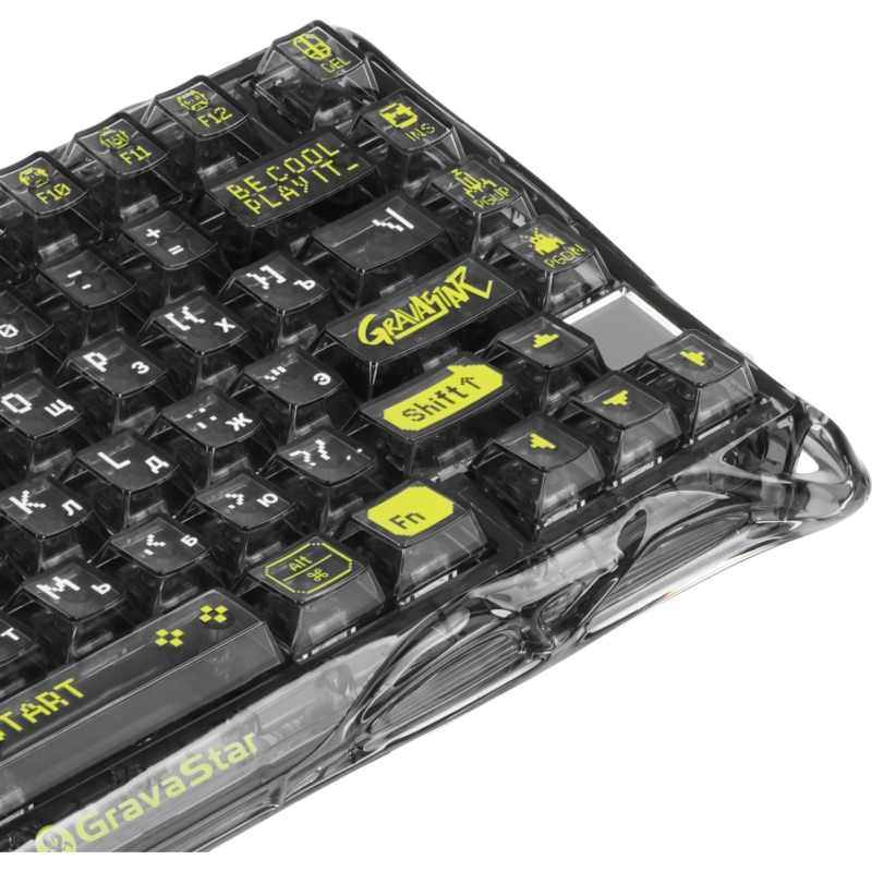 Клавиатура Gravastar Mercury K1 Lite XTAL BLK RU, USB-A, Bluetooth, радиоканал, механические, чёрный, фото 4