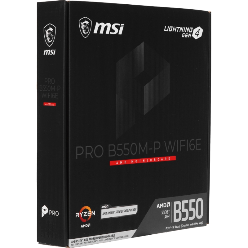 Материнская плата MSI PRO B550M-P WIFI6E, AM4, AMD B550, Micro-ATX, DDR4, фото 8