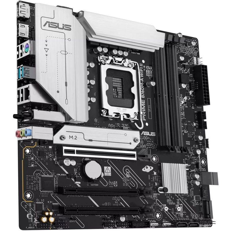 Материнская плата ASUS PRIME B760M-A WIFI II, LGA1700, Intel B760, Micro-ATX, DDR5, фото 3