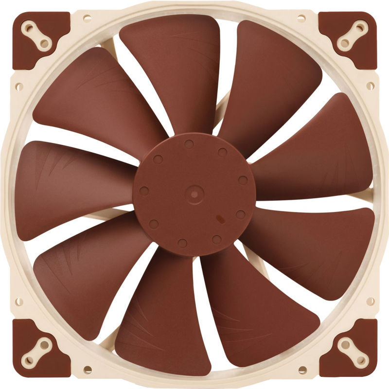 Корпусной вентилятор Noctua Cooler NF-A20, вентилятор 200 мм, 800 об/мин, бежевый, поток 86.46 CFM, 4-pin, фото 2