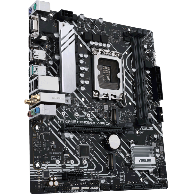 Материнская плата ASUS PRIME H610M-A WIFI D4, LGA1700, Intel H610, Micro-ATX, DDR4, фото 3