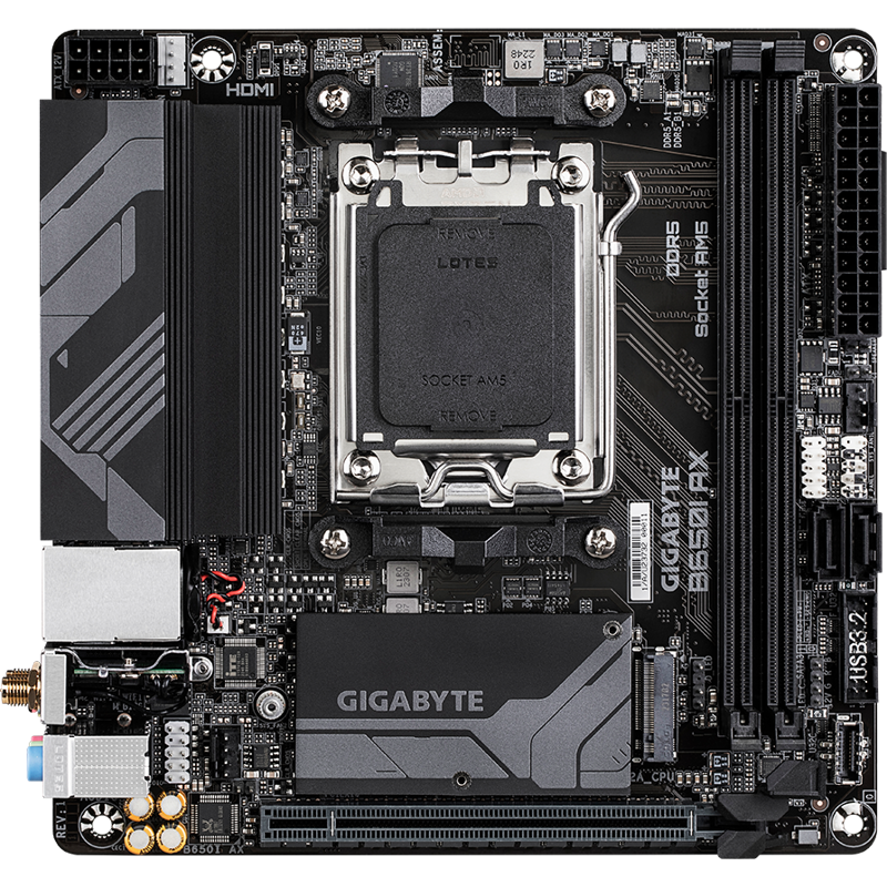Материнская плата Gigabyte B650I AX, AM5, AMD B650, Mini-ITX, DDR5, фото 2