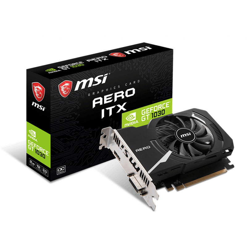 Видеокарта MSI NVIDIA GeForce GT 1030 AERO ITX 2GD4 OC, 2 ГБ видеопамяти, SDDR4, фото 8