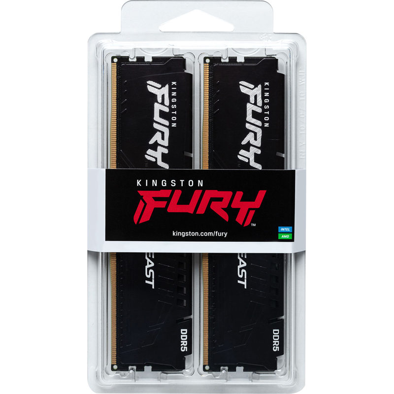 Оперативная память Kingston KF564C32BBEK2-32, 32 ГБ (2x16 ГБ), DDR5, 6400 МГц, DIMM, PC5-51200, CL32, фото 5