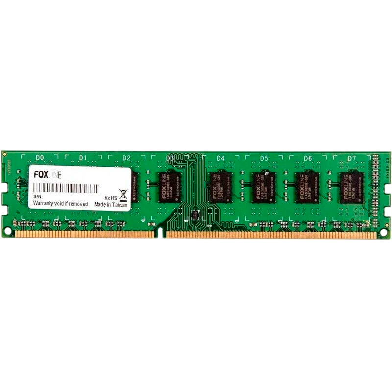 Оперативная память Foxline DIMM FL3200D4U22-4G, 4 ГБ, DDR4, 3200 МГц, PC4-25600, CL22