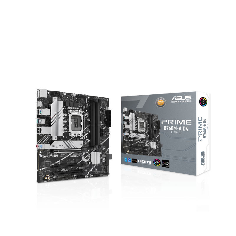 Материнская плата ASUS PRIME B760M-A D4-CSM, LGA1700, Intel B760, Micro-ATX, DDR4, фото 5