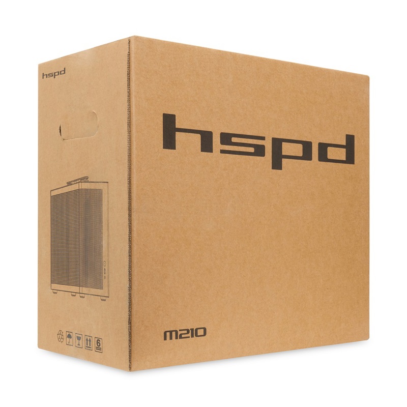 Корпус для ПК Hspd M210, Midi Tower, чёрный, под mATX, Mini-ITX, материал пластик, сталь, фото 9