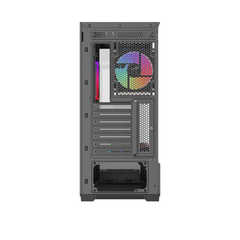 Корпус для ПК Sama V43, Midi Tower, чёрный, под ATX, mATX, Mini-ITX, подсветка ARGB, фото 4