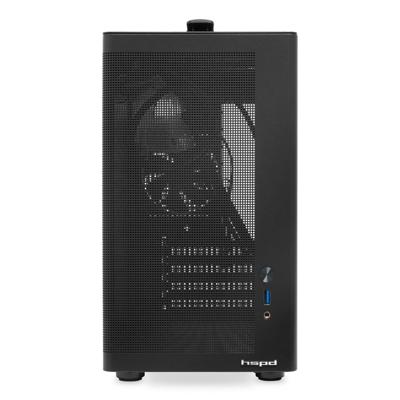 Корпус для ПК Hspd M210, Midi Tower, чёрный, под mATX, Mini-ITX, материал пластик, сталь, фото 2