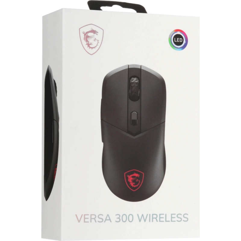 Мышь MSI VERSA 300 W, USB-A, Bluetooth, радиоканал, 8000 dpi, чёрный, подсветка, фото 8