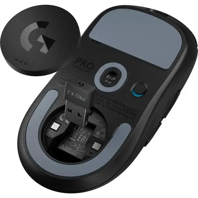 Мышь Logitech G PRO Superlight 2, USB-C, радиоканал, 32000 dpi, чёрный, фото 7