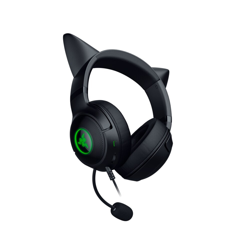 Гарнитура Razer Kraken Kitty V2, проводное подключение, USB Type-A, накладные, чёрный, для геймеров, фото 32
