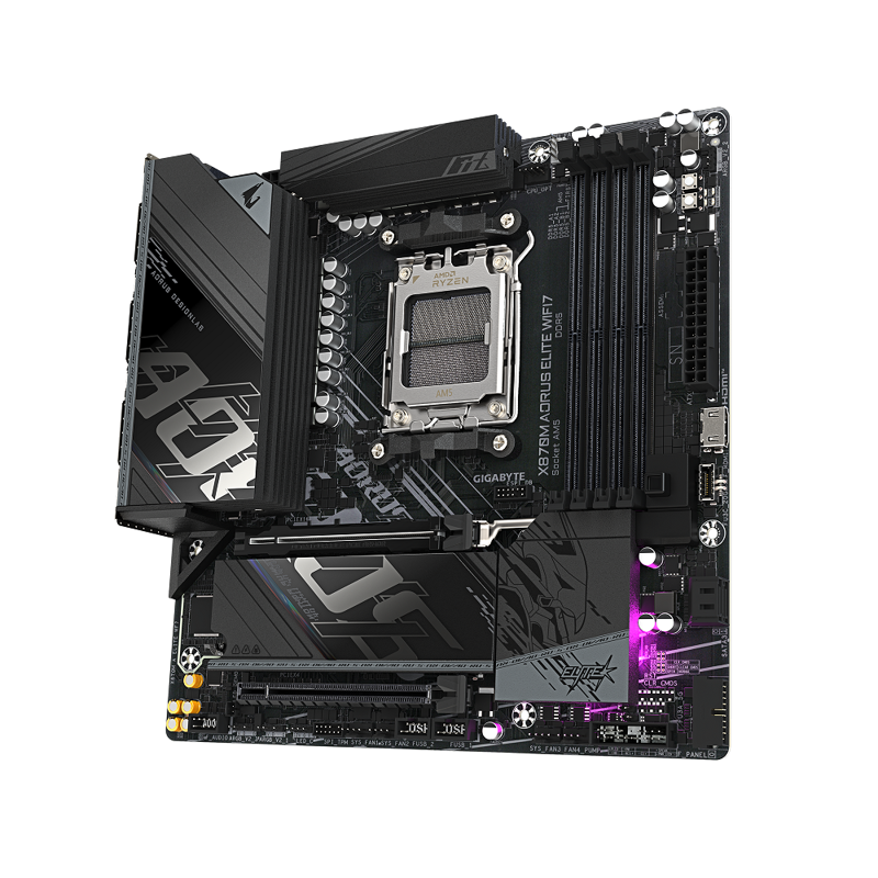 Материнская плата Gigabyte X870M A ELITE WF7, AM5, AMD X870, Micro-ATX, DDR5, фото 3