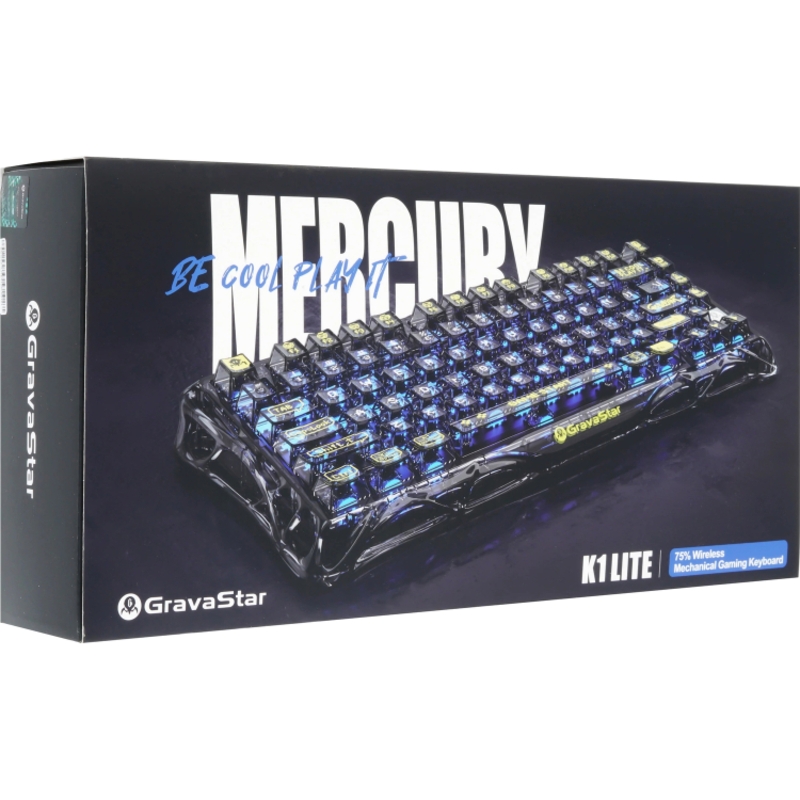 Клавиатура Gravastar Mercury K1 Lite XTAL BLK RU, USB-A, Bluetooth, радиоканал, механические, чёрный, фото 8