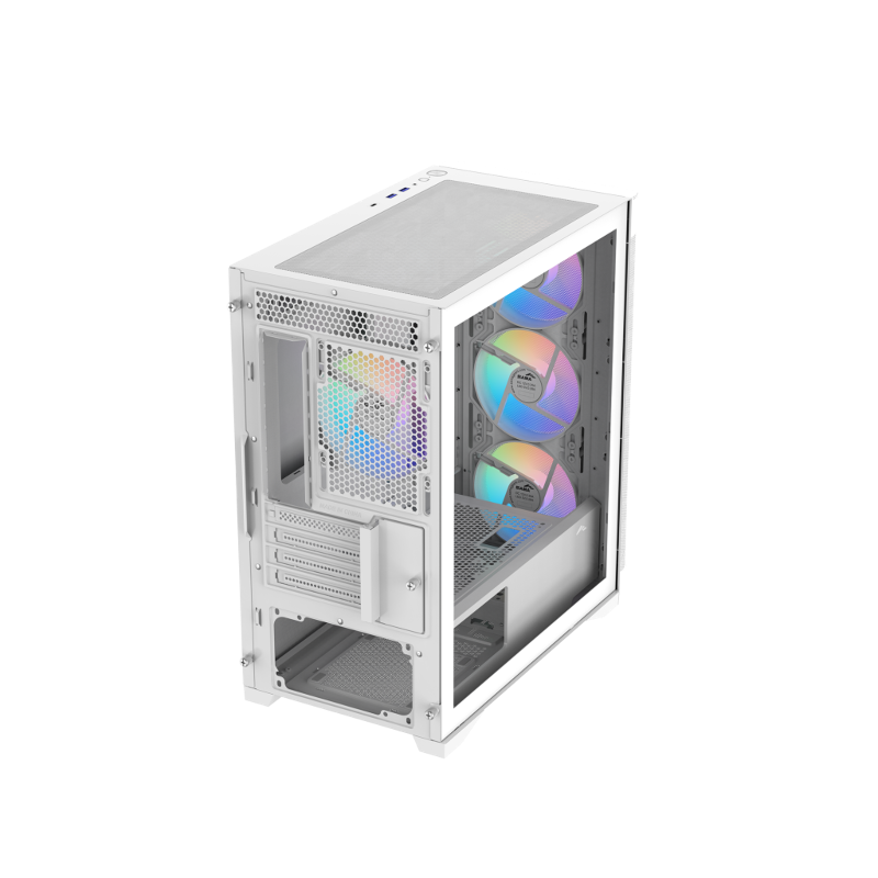 Корпус для ПК Sama S31, mATX, белый, подсветка ARGB, фото 7