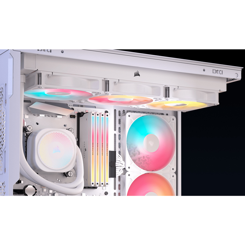 Корпус для ПК Corsair 3500X RS-R ARGB, Midi Tower, белый, под ATX, E-ATX, mATX, Mini-ITX, подсветка ARGB, фото 6