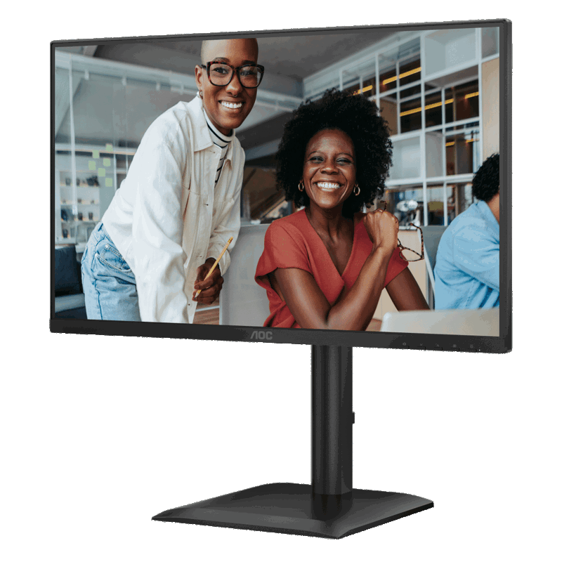 Монитор AOC 24E4U, 23.8 дюйма, 1920x1080, 120 Гц, IPS, чёрный, Audio in x 1, Audio out x 1 и др., фото 4