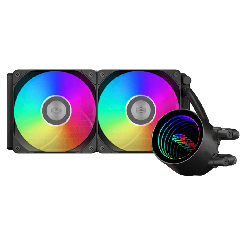 Система жидкостного охлаждения PcCooler DA240 V2 ARGB BK, вентилятор 120 мм, шум 36.5 дБА, AM5, фото 2