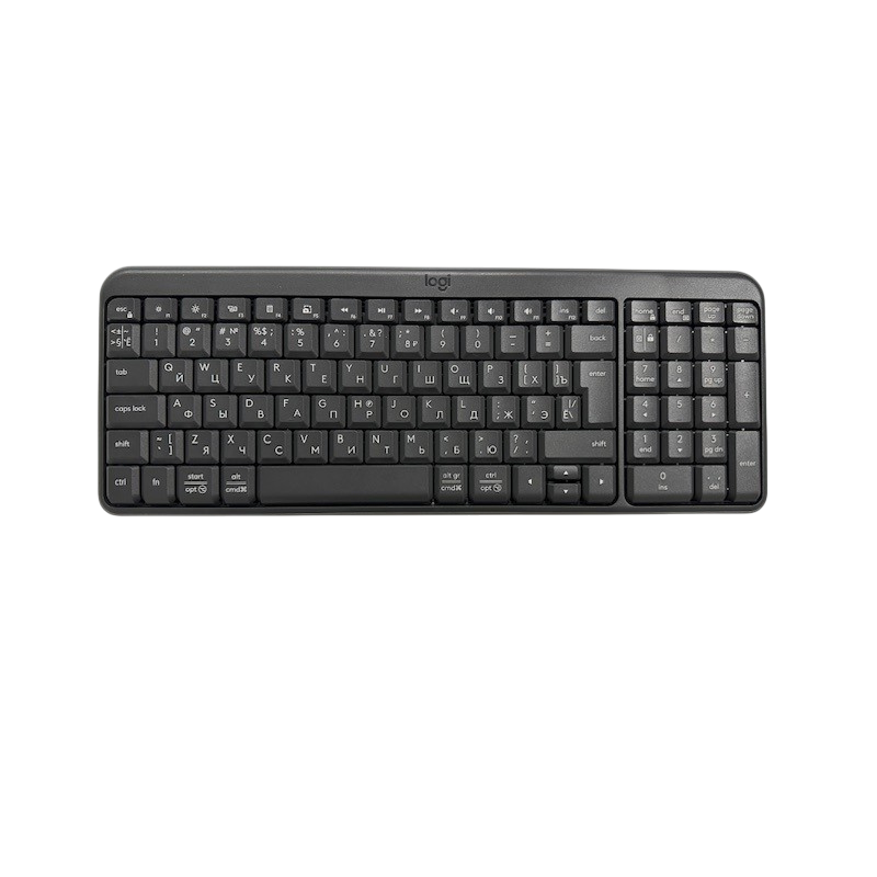Клавиатура Logitech K250 Compact - GRAPHITE, Bluetooth, мембранные, графит