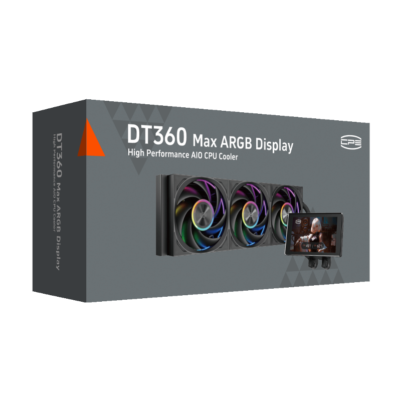 Система жидкостного охлаждения PcCooler DT360 Max ARGB Display BK, вентилятор 120 мм, AM5, фото 6