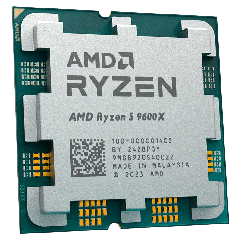 Процессор AMD Ryzen 5 9600X, AM5, OEM, 6 ядер, 12 потоков, до 5.4 ГГц, AMD Radeon Graphics