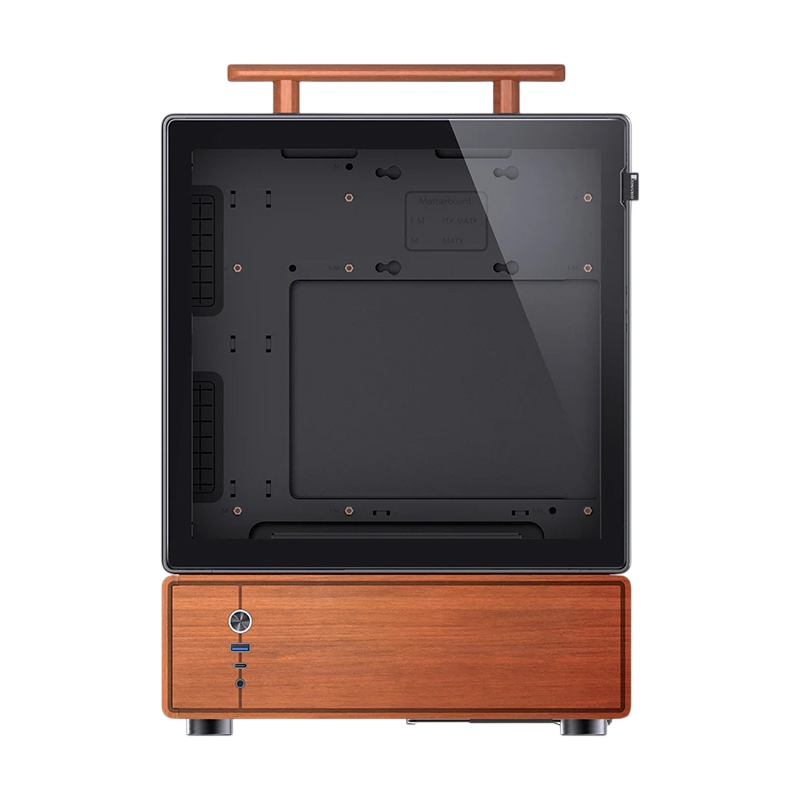 Корпус для ПК Jonsbo T7, Mini Tower, чёрный, под mATX, mITX, материал алюминий, дерево, сталь и др., фото 4