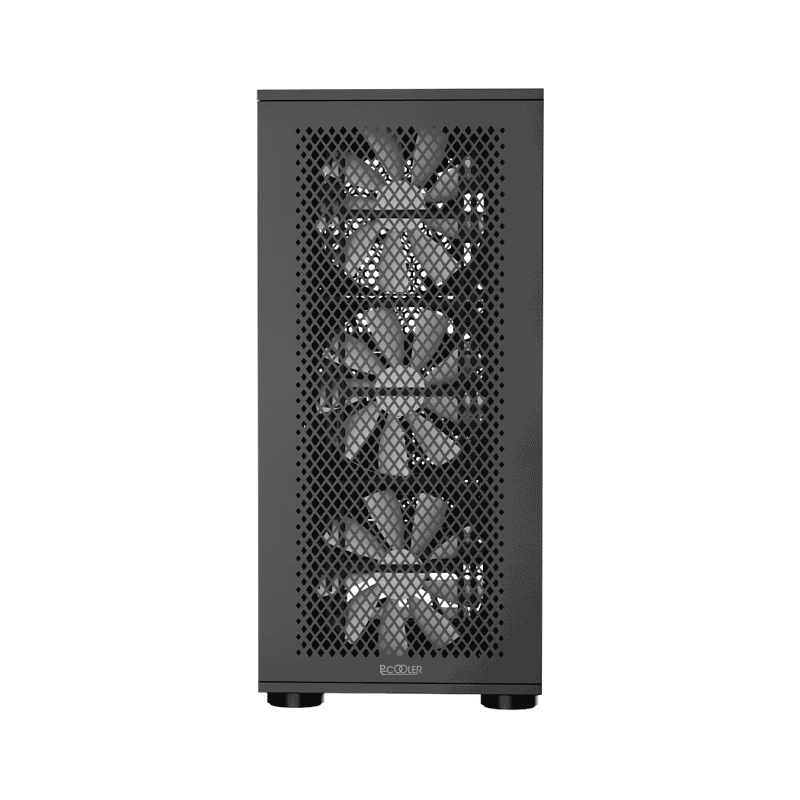 Корпус для ПК PcCooler ME200 MESH BK, Midi Tower, чёрный, под ATX, E-ATX, mATX, mITX, подсветка ARGB, фото 2