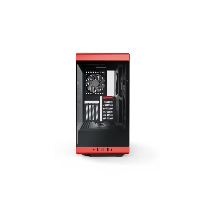 Корпус для ПК Hyte Y40, Midi Tower, красный, чёрный, под ATX, mATX, Mini-ITX, фото 2