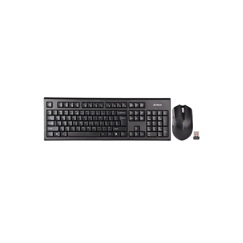 Комплект клавиатура и мышь A4Tech + USB Multimedia 3000NS, радиоканал, чёрный