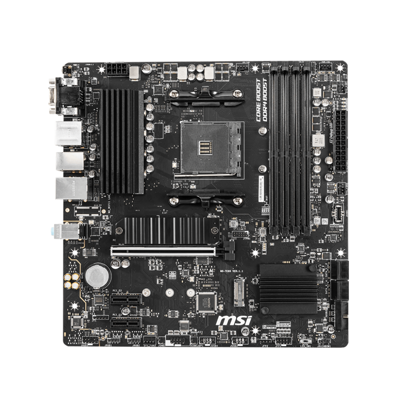 Материнская плата MSI AMD B550 sAM4, AM4, Micro-ATX, DDR4, DIMM, 128 ГБ ОЗУ, фото 2