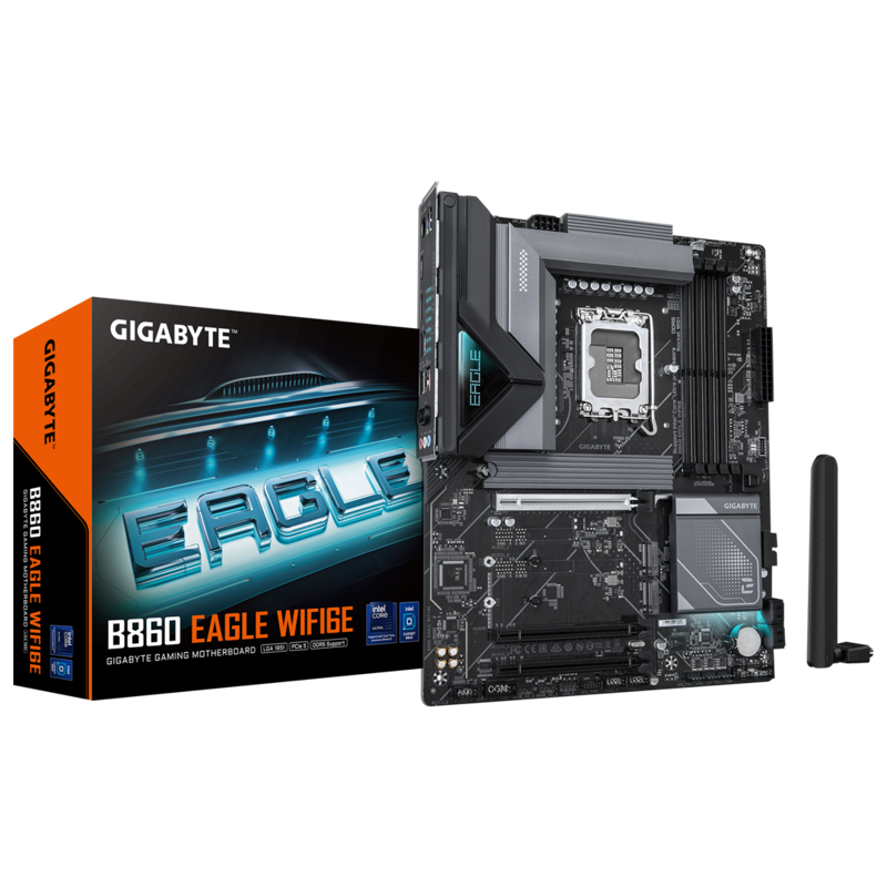 Материнская плата Gigabyte B860 EAGLE WIFI6E, LGA1851, Intel B860, mATX, DDR5