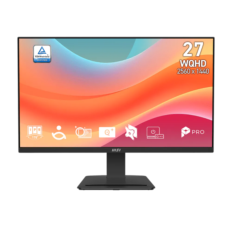 Монитор MSI PRO MP273Q E7, 27 дюймов, 2560x1440, 75 Гц, IPS, чёрный, DisplayPort, HDMI, Jack 3.5 mm x 1, фото 2