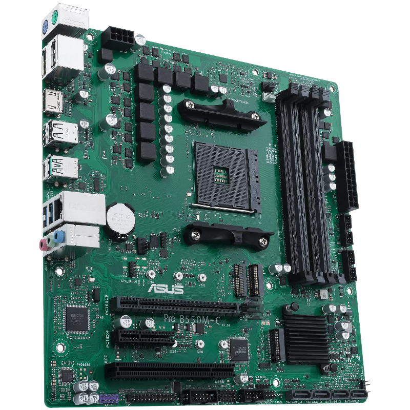 Материнская плата ASUS PRO B550M-C, AM4, AMD B550, E-ATX, DDR4, фото 3