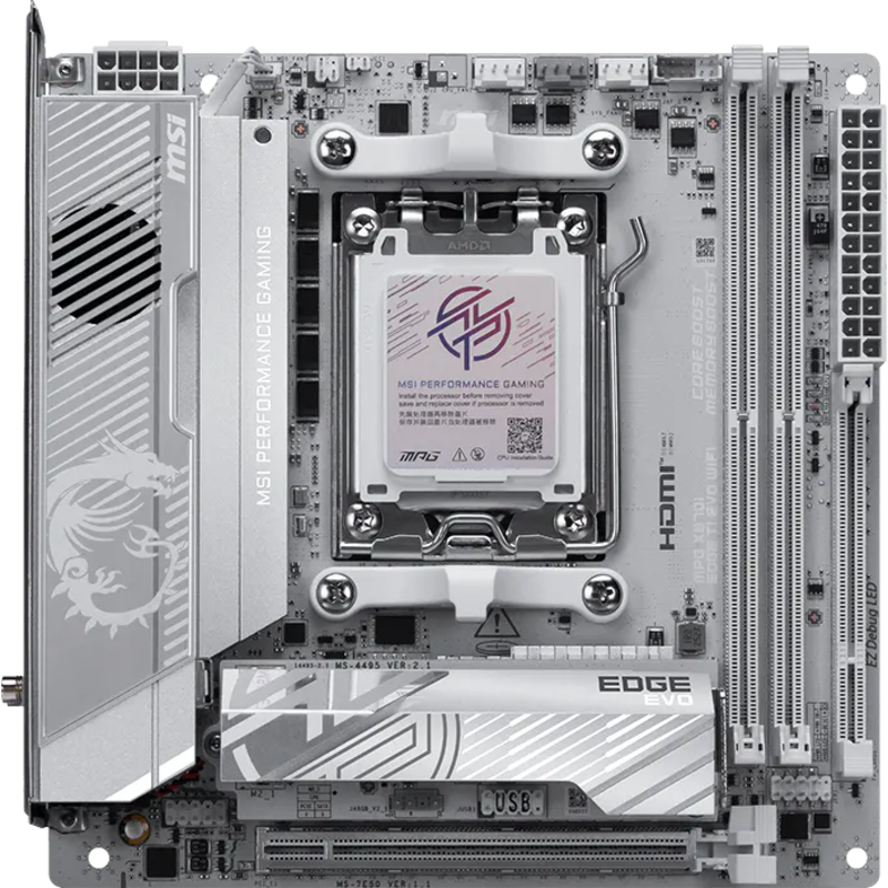 Материнская плата MSI MPG X870I EDGE TI EVO WIFI, AM5, AMD X870, DDR5