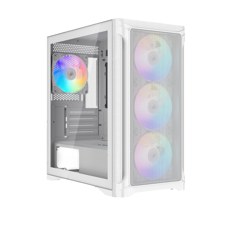 Корпус для ПК Sama S31, mATX, белый, подсветка ARGB