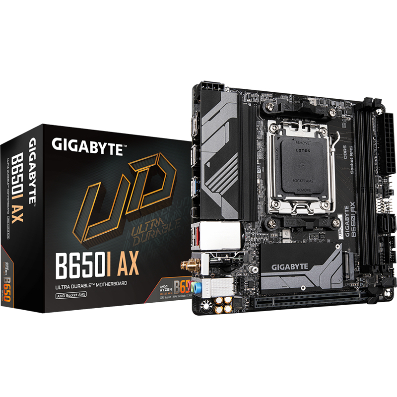 Материнская плата Gigabyte B650I AX, AM5, AMD B650, Mini-ITX, DDR5