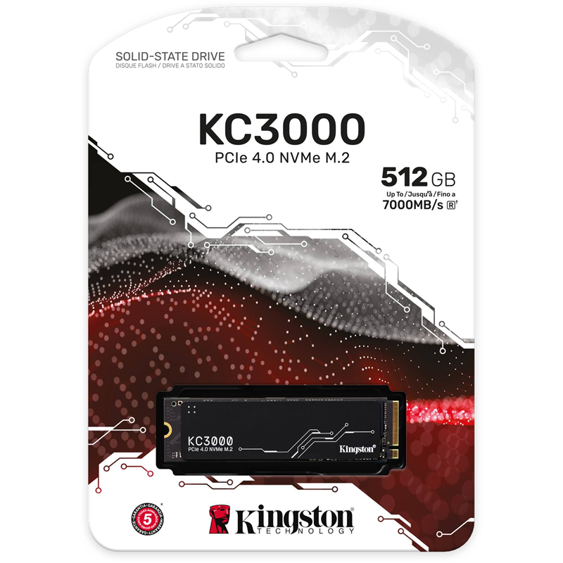 Твердотельный накопитель Kingston SSD KC3000, 512 ГБ, 3D TLC, чтение 7000 МБ/с, 400 ТБ, фото 3