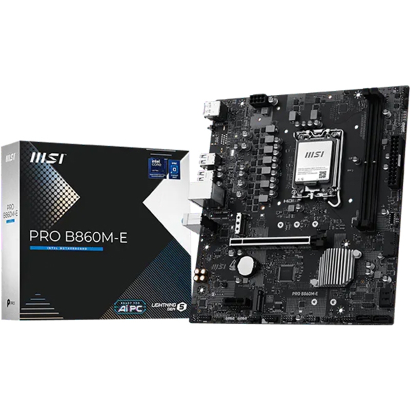 Материнская плата MSI PRO B860M-E, LGA1851, Intel B860, Micro-ATX, DDR5, фото 4