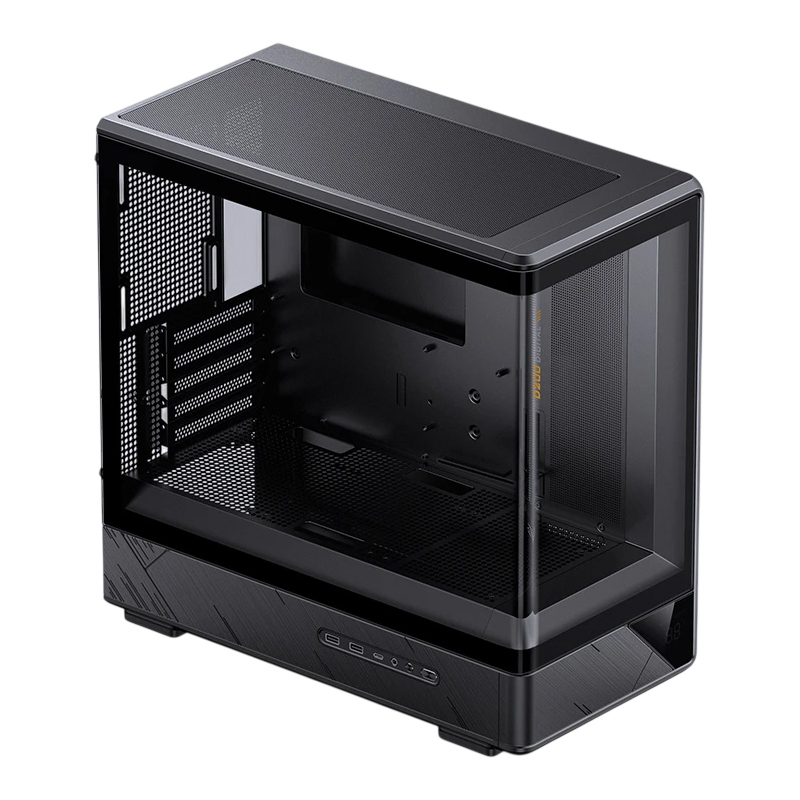 Корпус для ПК Jonsbo D200, Mini Tower, чёрный, под mATX, Mini-ITX, материал закалённое стекло, сталь, фото 28