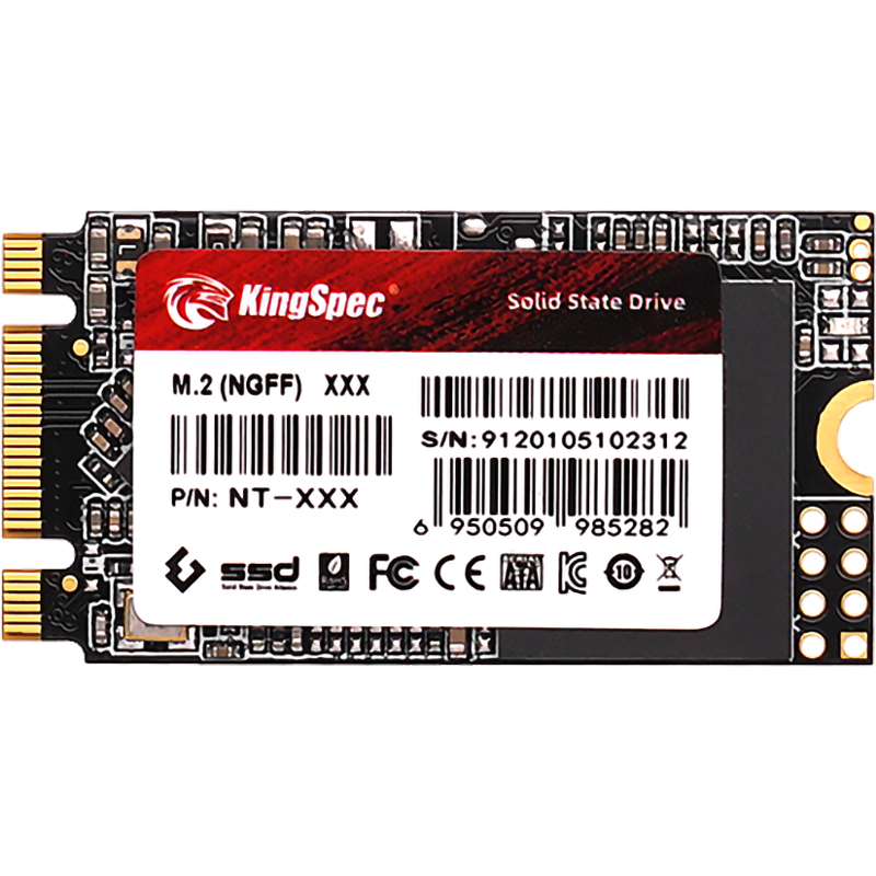 Твердотельный накопитель Kingspec SSD NT-1TB 2242, 1 ТБ, 3D NAND, чтение 570 МБ/с, 480 ТБ