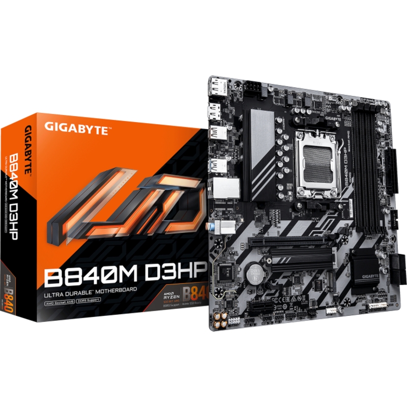 Материнская плата Gigabyte B840M D3HP, AM5, AMD B840, mATX, DDR5, фото 3