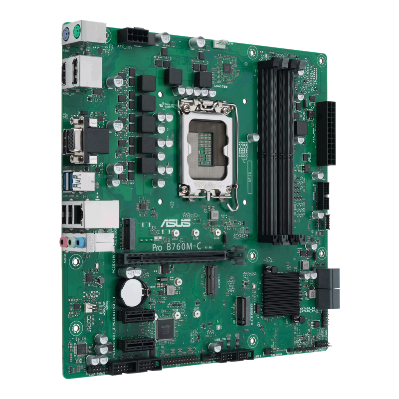 Материнская плата ASUS PRO B760M-C-CSM, LGA1700, Intel B760, mATX, DDR5, фото 3