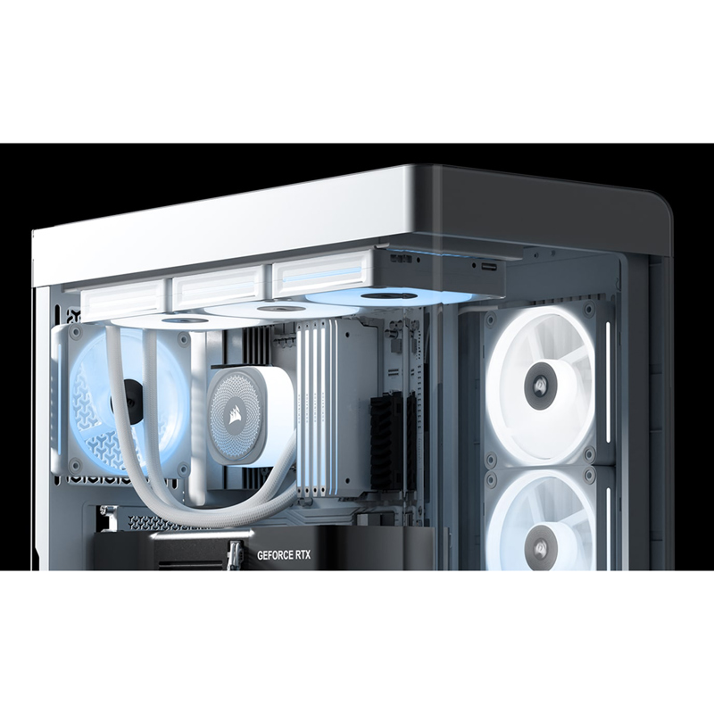 Корпус для ПК Corsair Frame 4500X LX-R RGB iCUE LINK, Midi Tower, белый, под ATX, E-ATX, mATX, Mini-ITX, фото 3