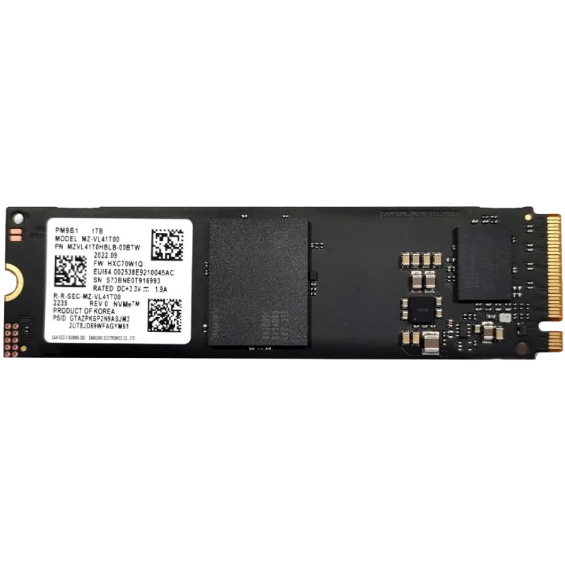 Твердотельный накопитель Samsung SSD PM9B1, 1 ТБ, TLC, чтение 3600 МБ/с, 600 ТБ