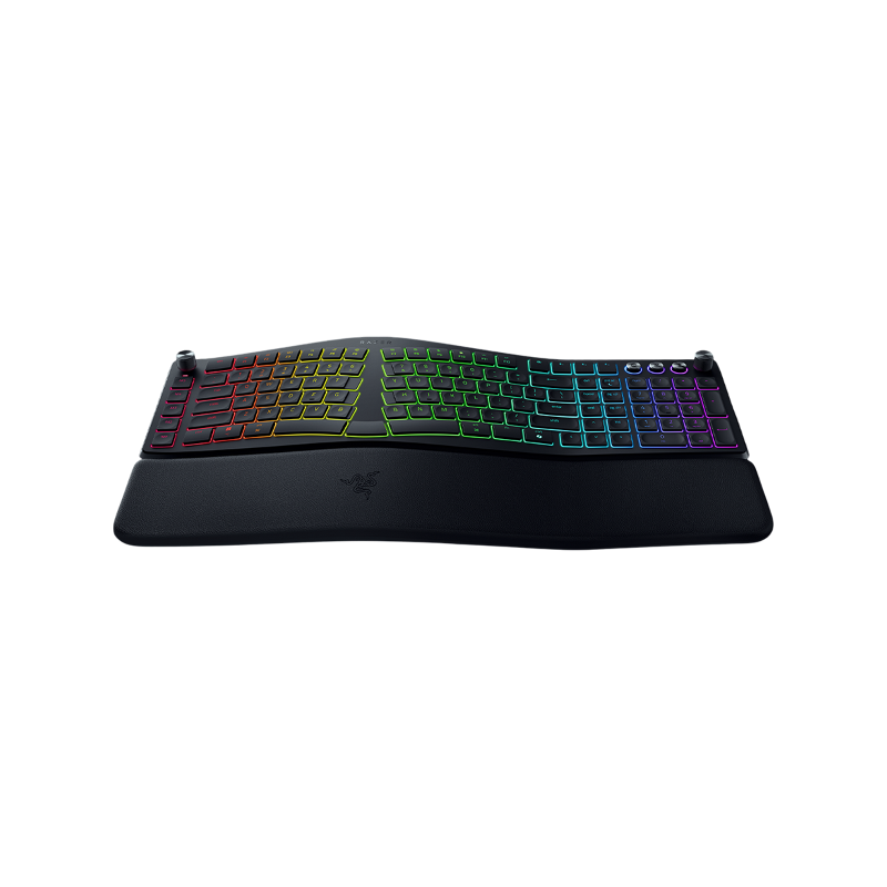 Клавиатура Razer Pro Type Ergo - US Layout, USB-C, Bluetooth, радиоканал, мембранные, чёрный
